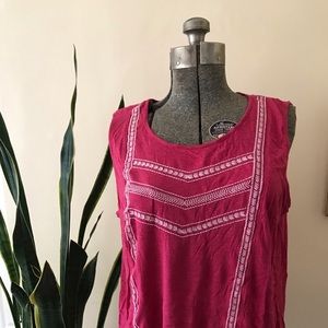 Embroidered tank top
